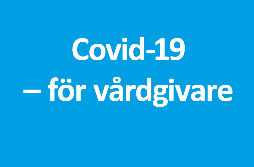 Länk till sida med information om covid-19 för vårdgivare